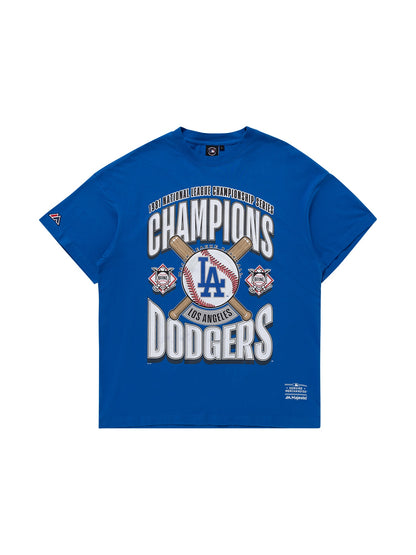 MJA-H12 (Majestic league champs boxy oversize tee dodgers princess blue) 102393477