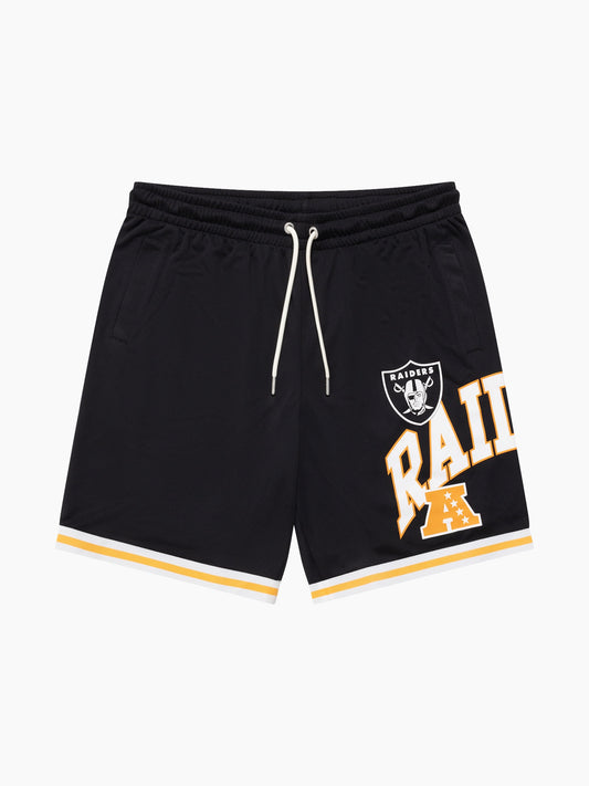 MJA-U12 (Majestic wordmark mesh shorts raiders faded black) 112395216