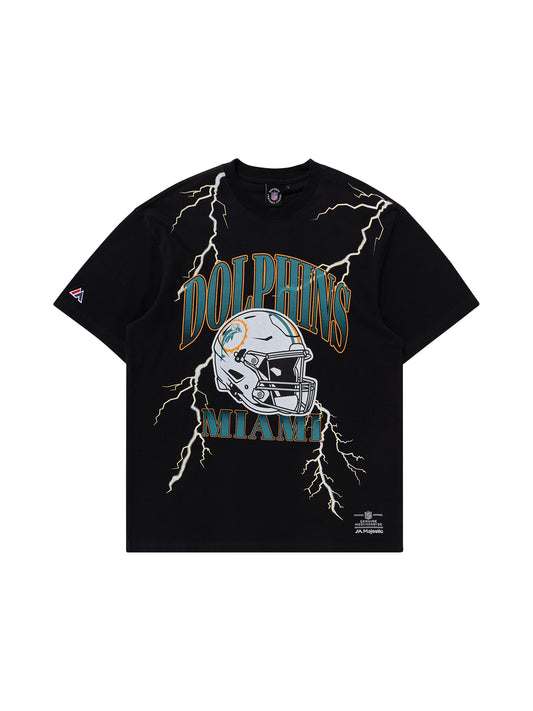 MJA-V12 (Majestic team lightning helmet tee dolphins black) 112393912