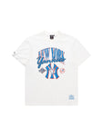 MJA-A12 (Majestic script arch tee new york yankees vintage white) 92393478
