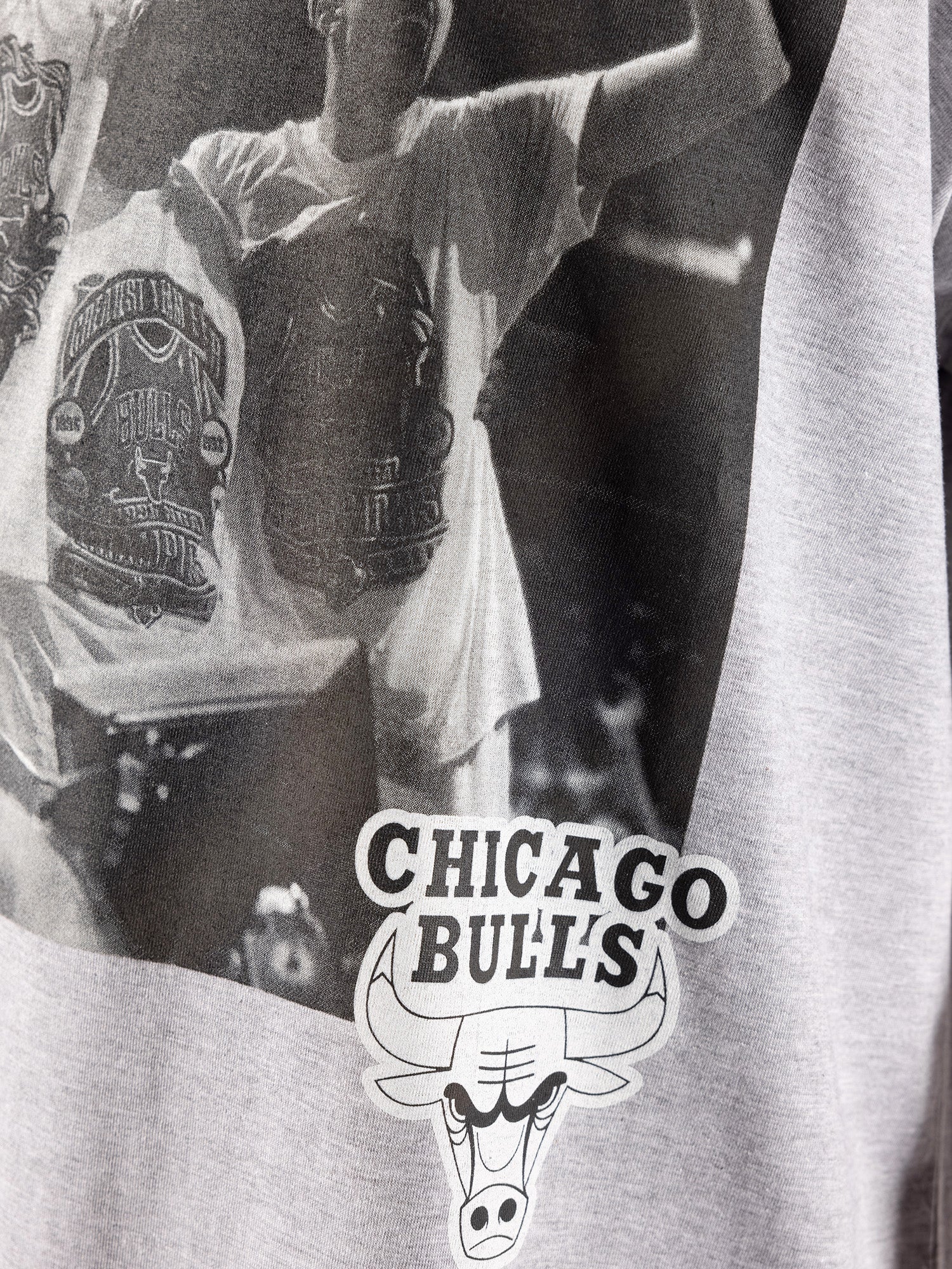 MNA-O20 (Basketball photo tee bulls rodman grey marle) 52293478 MITCHELL AND NESS