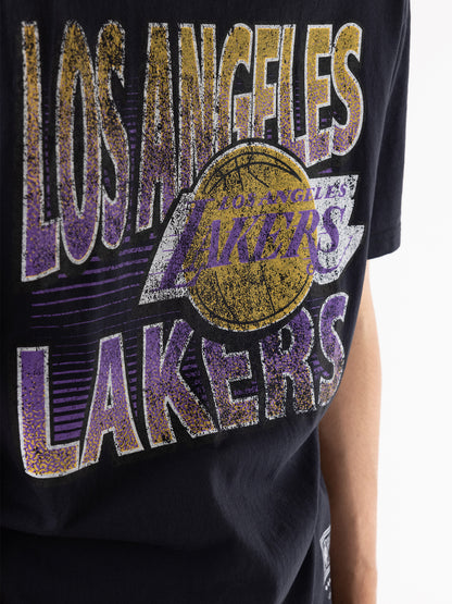 MNA-Q20 (Incline stack tee lakers faded black) 52293478 MITCHELL AND NESS