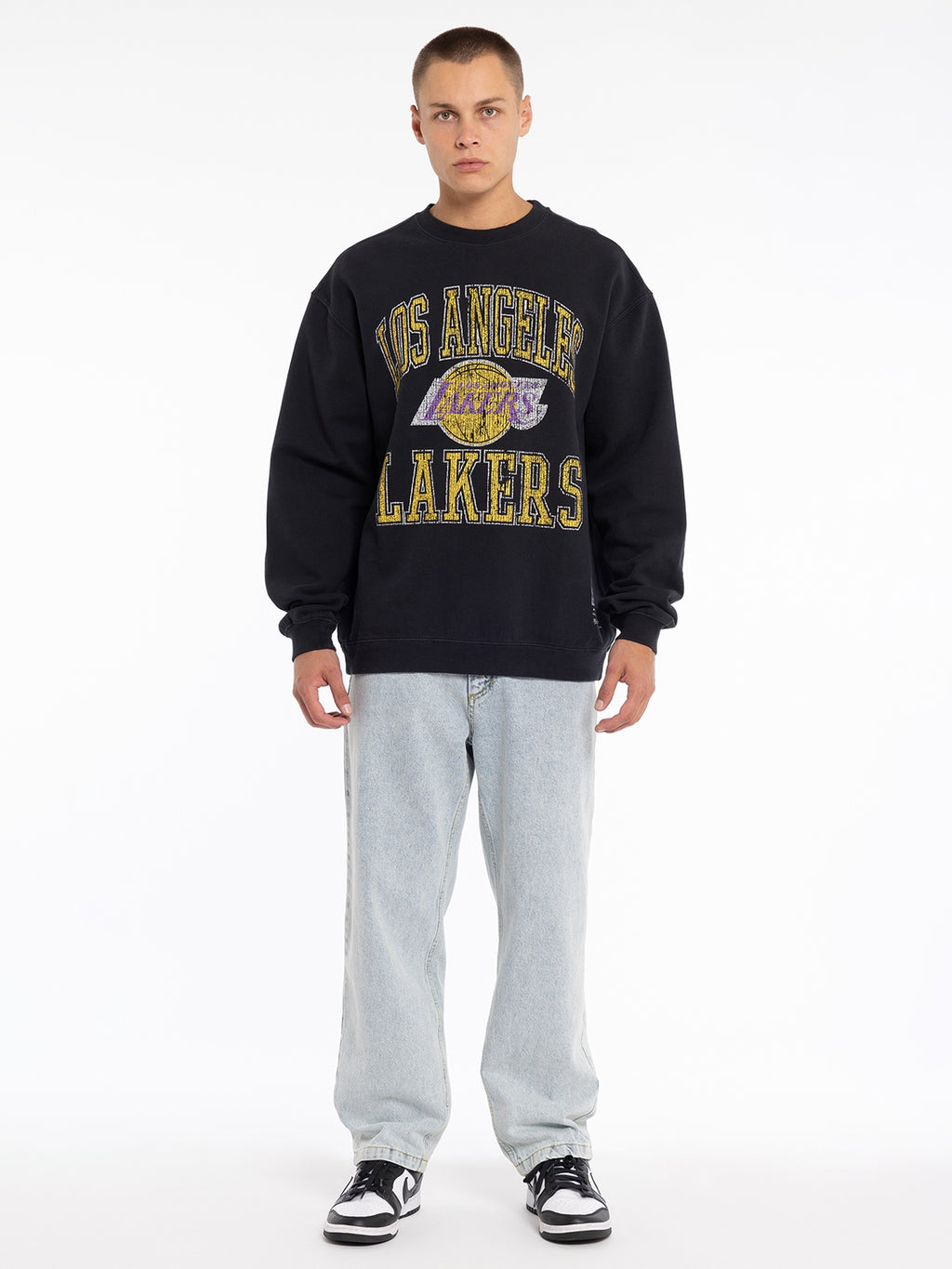 MNA-W25 (Mitchell and ness ivy arch crew lakers faded black) 12395652 MITCHELL AND NESS