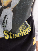 MNA-I17 (Nfl sports illustrated cover tee steelers faded black MNPT0446) 112193913 MITCHELL AND NESS