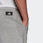 AA-T13 (Adidas mens futures icon 3 bar shorts medium heather grey/black) 22293070 ADIDAS