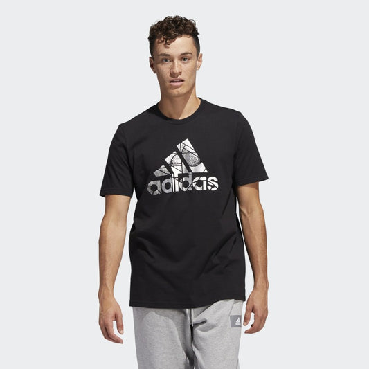 AA-O13 (Adidas metallic foil bos tee black/metallic silver) 12292305 ADIDAS