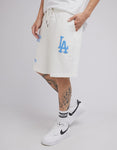 MJA-I8 (Majestic multi logo shorts dodgers vintage white) 122294782 MAJESTIC