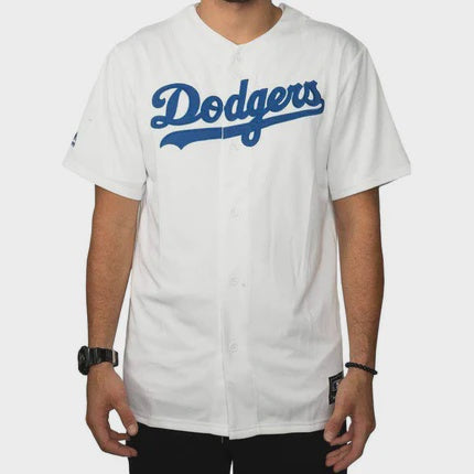 MJA-O8 (Majestic wordmark rep jersey dodgers standard white) 122295217 MAJESTIC