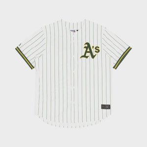 MJA-T10 (Majestic major league baseball pinstripe replica athletic jersey vintage white) 52396087 MAJESTIC
