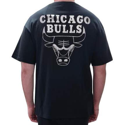 MNA-F14 (Silver logo tee bulls black) 102193260 MITCHELL AND NESS