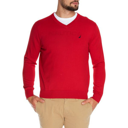 NTA-R1 (Big & tall navtech j-class v-neck sweater nautica red) 92196520 NAUTICA