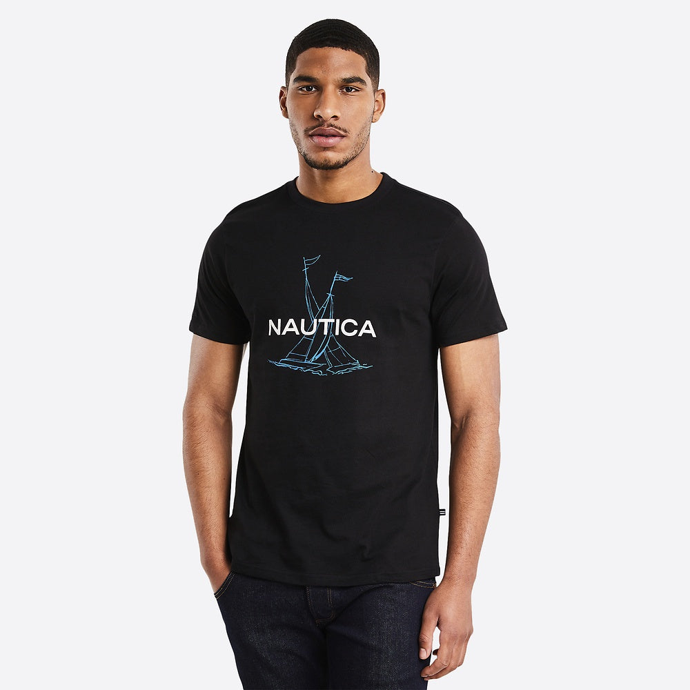 NTA-A6 (Nautica archie big & tall t-shirt black) 22393476 NAUTICA