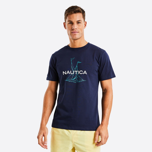 NTA-B6 (Nautica archie big & tall t-shirt dark navy) 22394376 NAUTICA