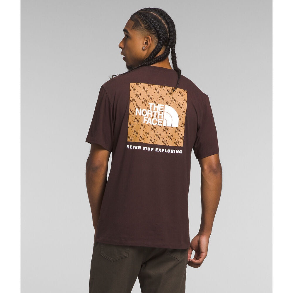 NFA-J3 (The north face mens short sleeve box nse tee coal brown monogram) 112393478