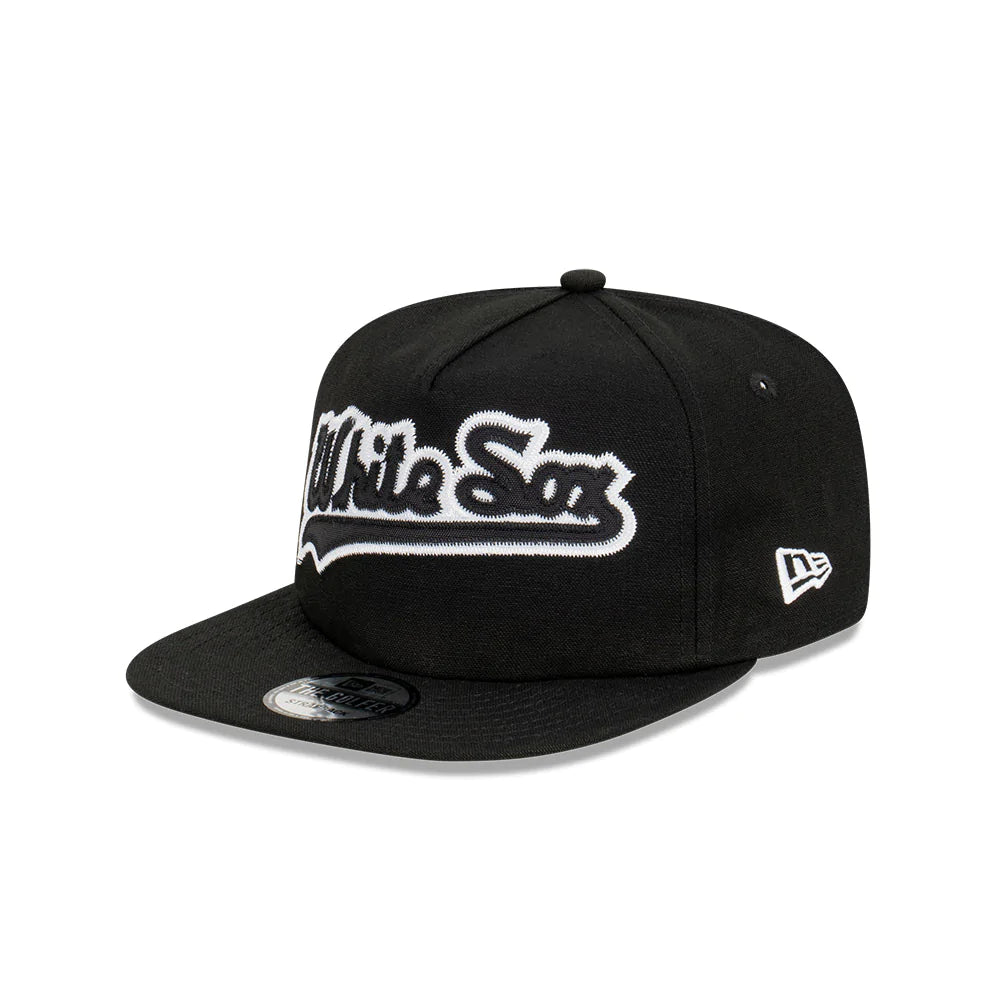 NEC-L42 (Golfer chicago white sox Q322 script applique osfm snap back hat) 92293250 NEW ERA