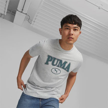 PA-D9 (Puma squad mens tee light gray heather) 112392500