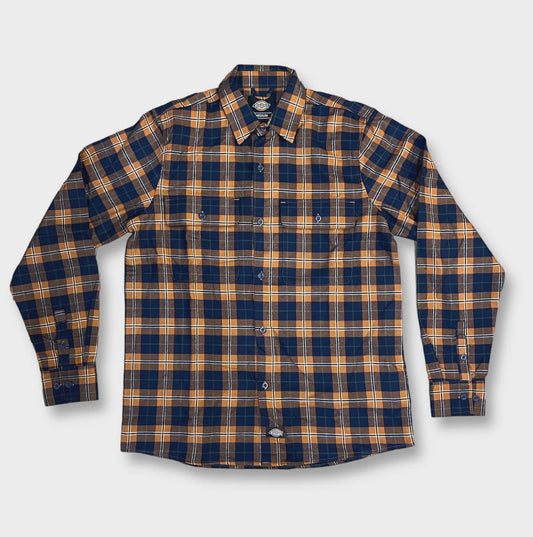 D-D6 (Dickies houston plaid regular fit long sleeve flannelette shirt brown plaid) 62395215 DICKIES