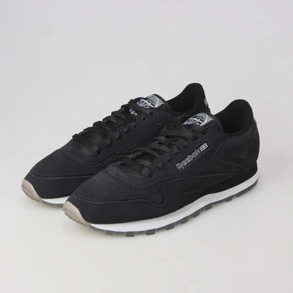 reebok classic suede black and white