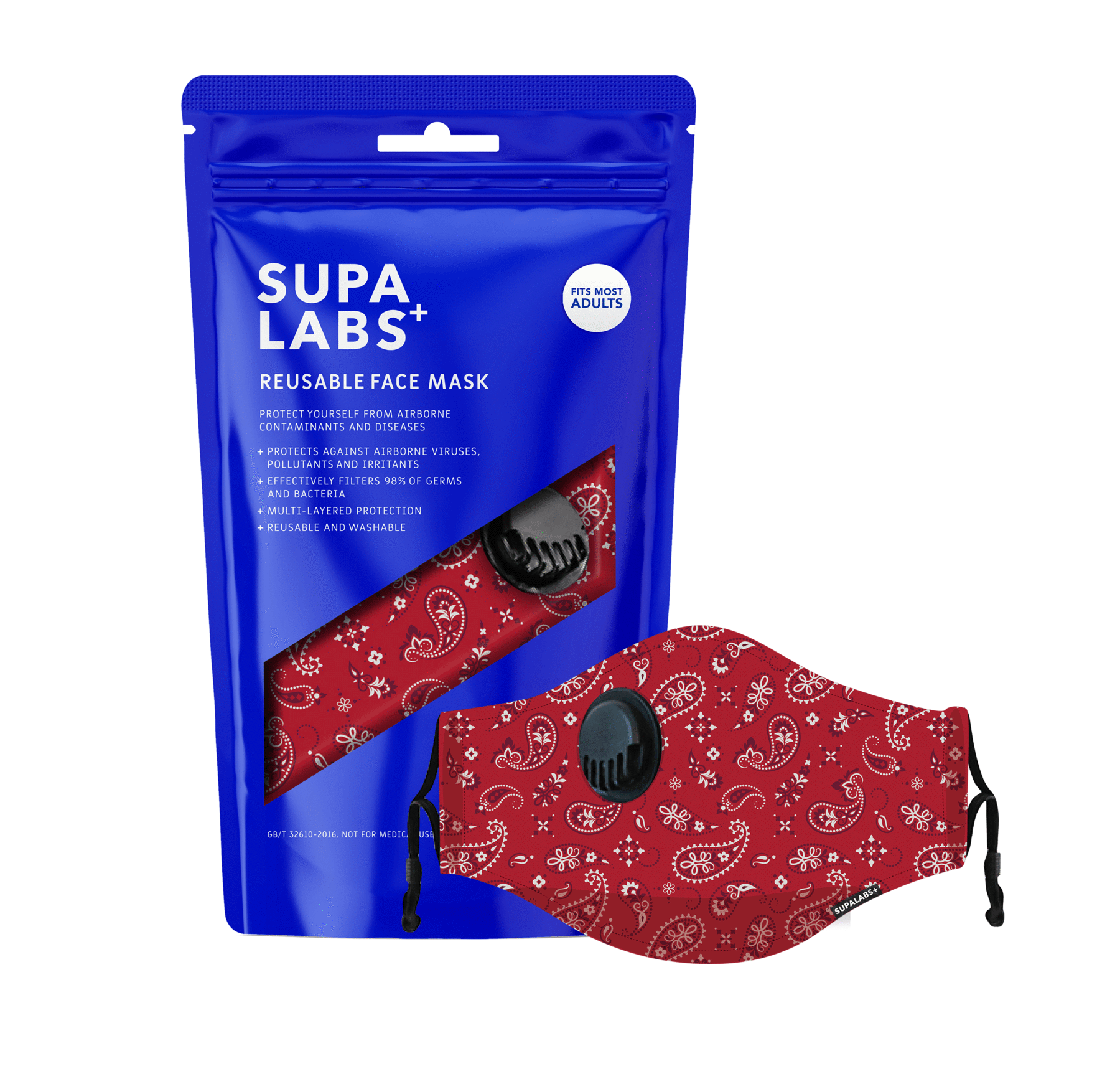 SL-I (Supa hero masks for adults red paisley) 112191816 SUPALABS