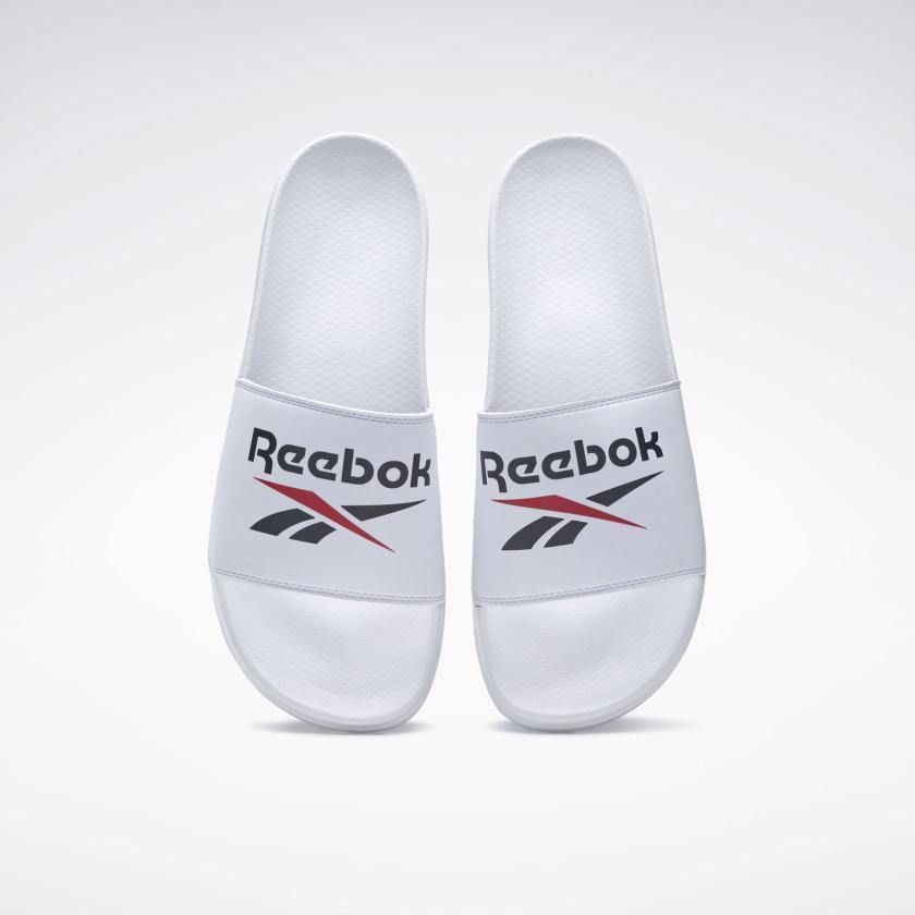 R-D12 (Reebok fulgere slide white/vector navy/vector red) 12192560 - Otahuhu Shoes