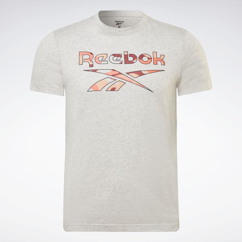 RA-R1 (Reebok identity camo t-shirt medium heather grey) 42292560 REEBOK