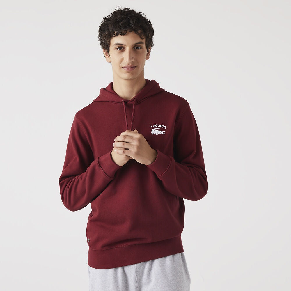 LCA-N15 (Lacoste soft branding hoodie cranberry) 223910870 LACOSTE