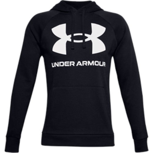 UAA-Q3 (Mens rival fleece big logo hoodie black/onyx/white) 102193756 UNDER ARMOUR