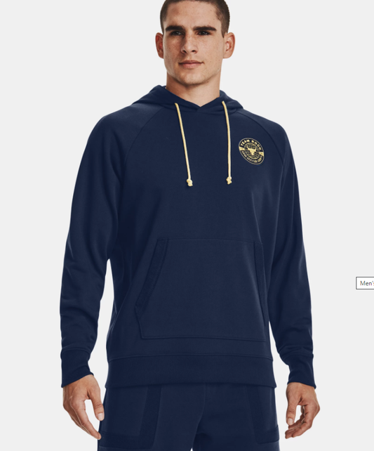 UAA-S5 (Mens project rock heavyweight terry hoodie academy blue/mississippi) 32296087 UNDER ARMOUR