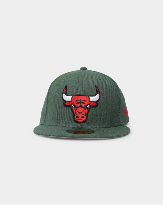 NEC-N38 (5950 Chicago bulls Q222 rifle green otc fitted hat) 62294000 NEW ERA