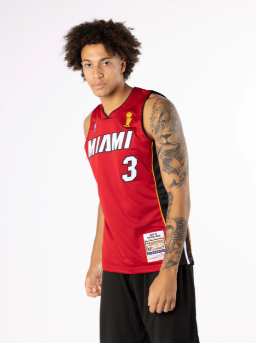 MNA-O17 (Swingman jersey heat wade 05-06 road scarlet) 1221917826 MITCHELL AND NESS