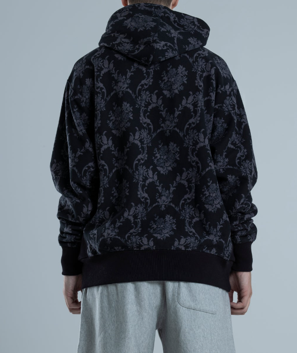 CA-R9 (Reverse weave aop brocade hoodie medium grey heather/black) 112196521 CHAMPION