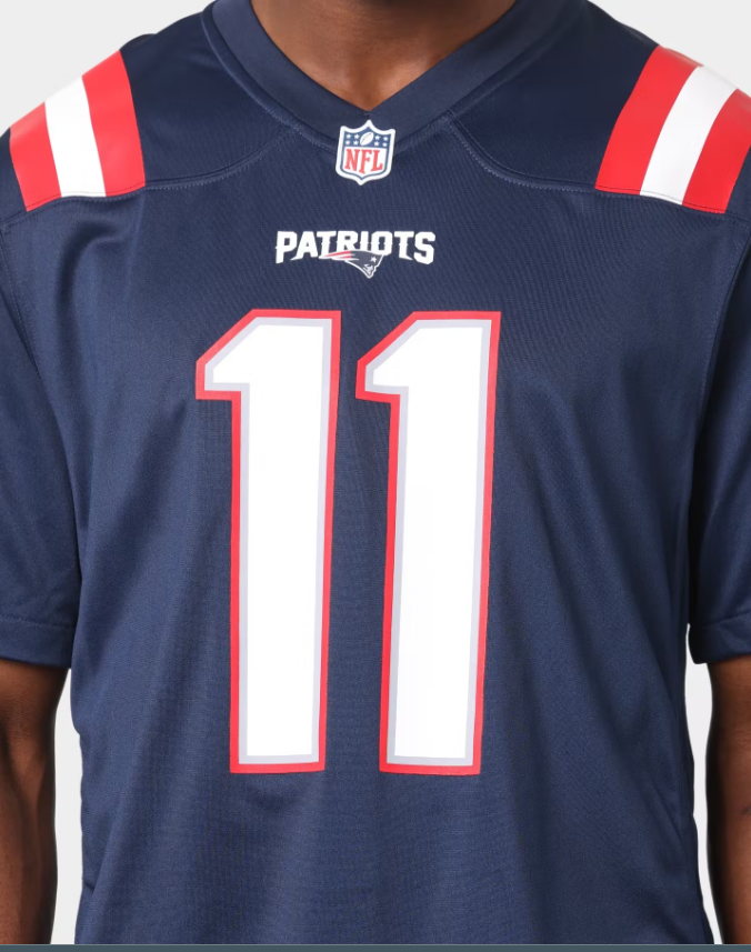 NA Y40 Nike home jersey player na jedelman college navy