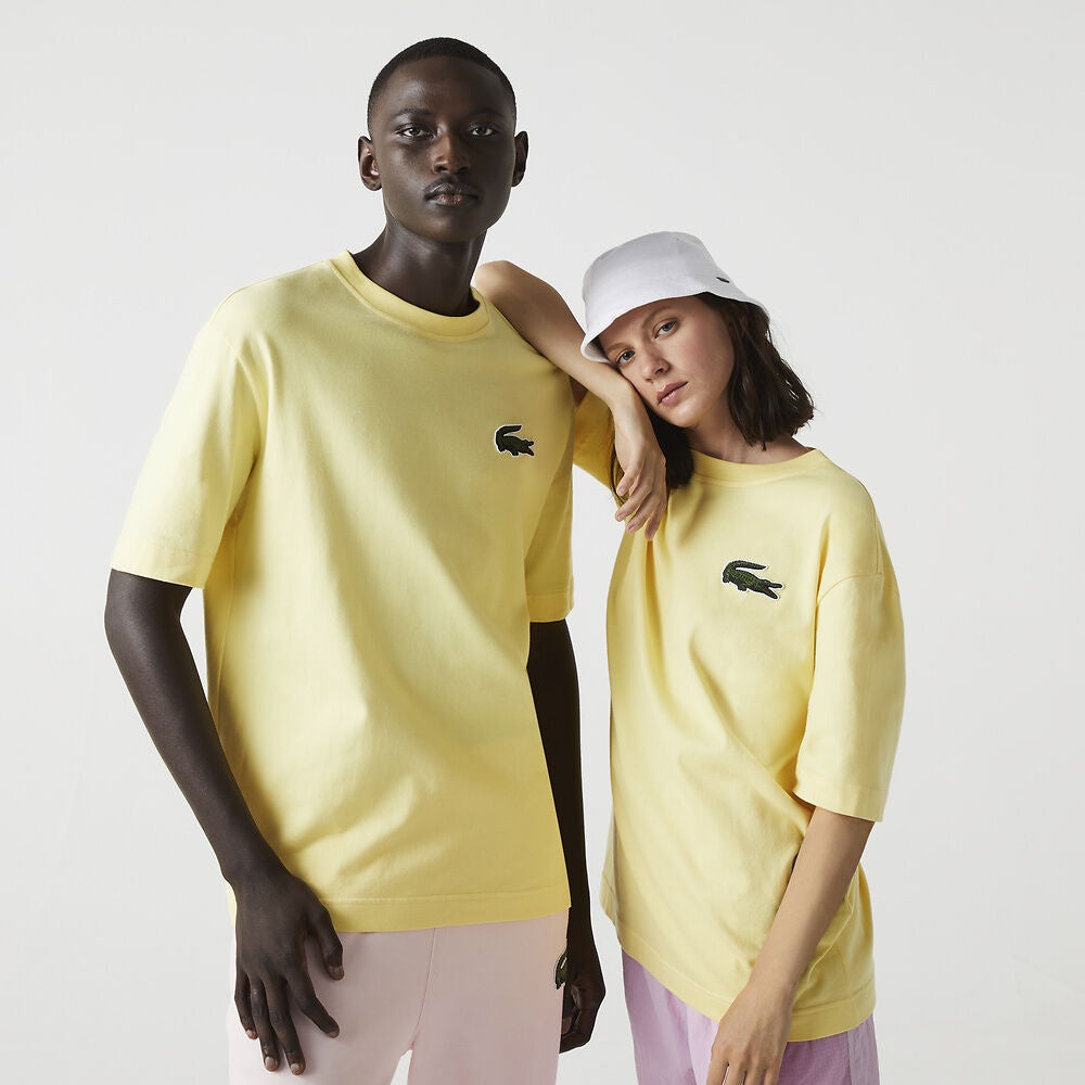 LCA-L14 (UNISEX LOOSE FIT LARGE CROCODILE ORGANIC COTTON T-SHIRT Yellow) 12396304 LACOSTE