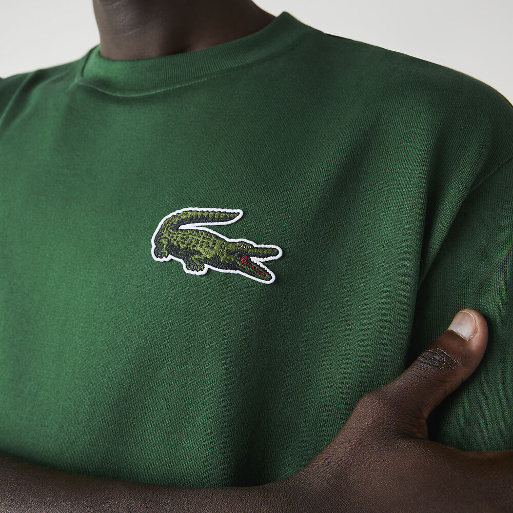 LCA-M14 (UNISEX LOOSE FIT LARGE CROCODILE ORGANIC COTTON T-SHIRT Green) 12396304 LACOSTE