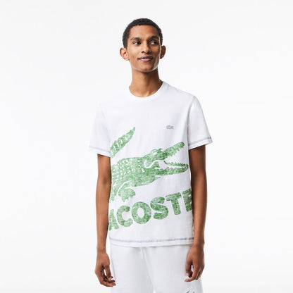 LCA-G18 (Lacoste summer pack faded large print design t-shirt white) 112396957