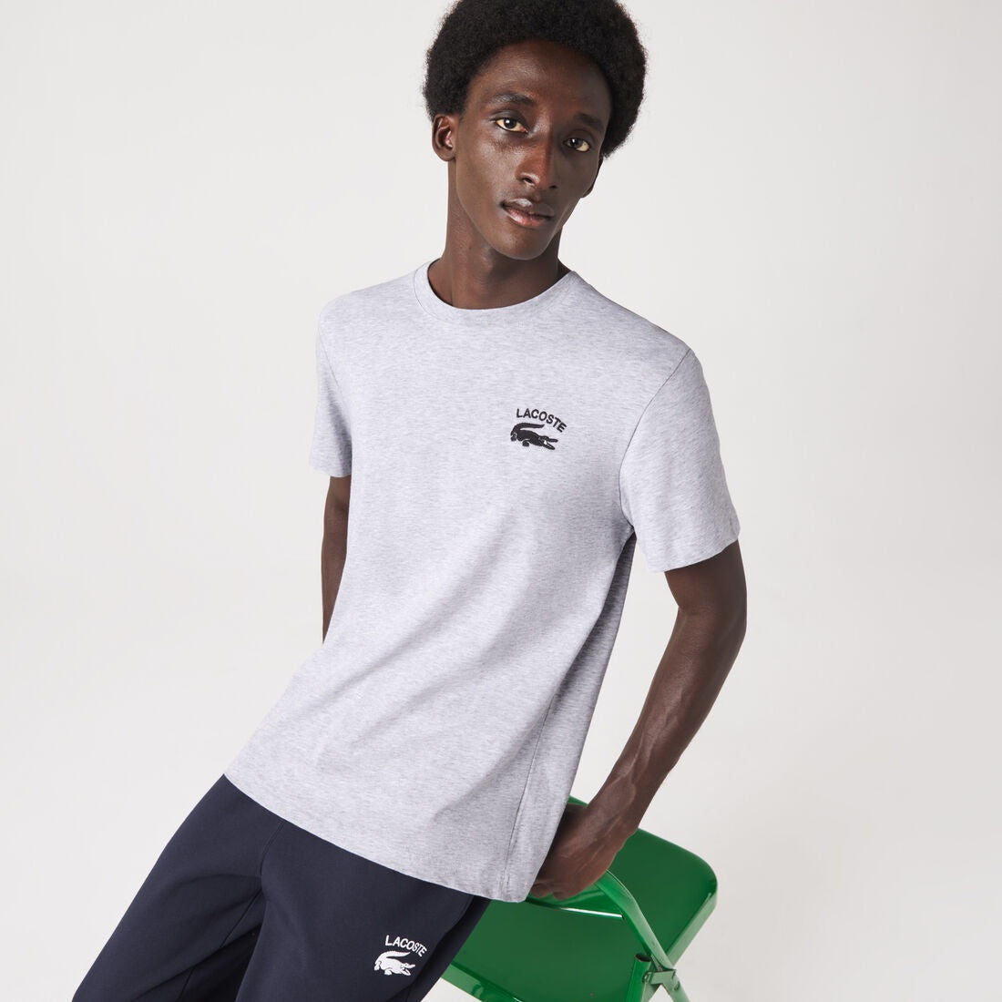 LCA-W15 (Lacoste soft branding t-shirt silver chine) 32294783 LACOSTE