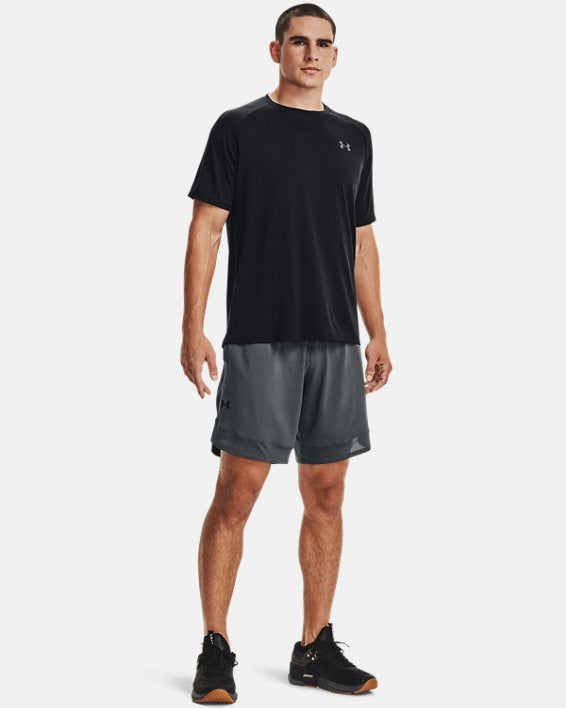 UAA-L8 (Under armour mens training stretch shorts pitch gray/black) 102292608 UNDER ARMOUR