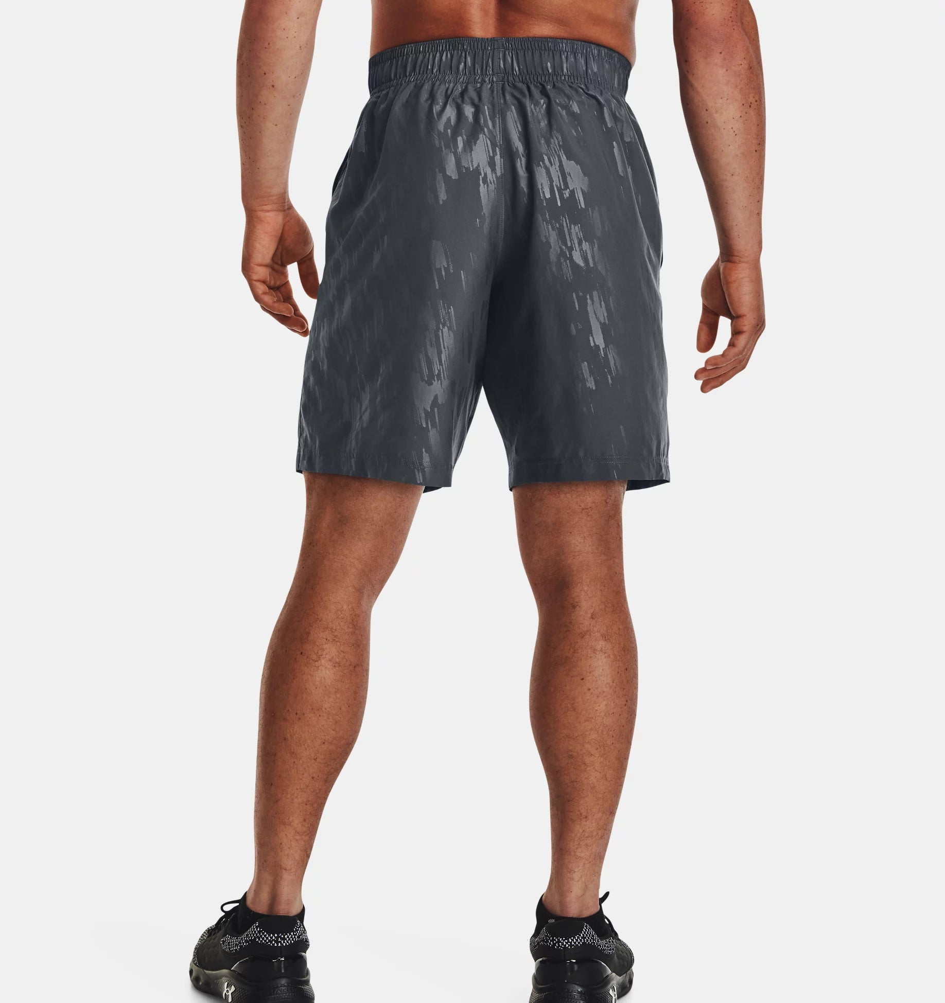 UAA-Q8 (Under armour  mens woven emboss shorts gray/black) 112292173 UNDER ARMOUR