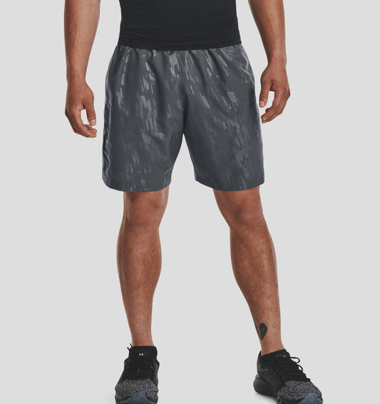 UAA-Q8 (Under armour  mens woven emboss shorts gray/black) 112292173 UNDER ARMOUR