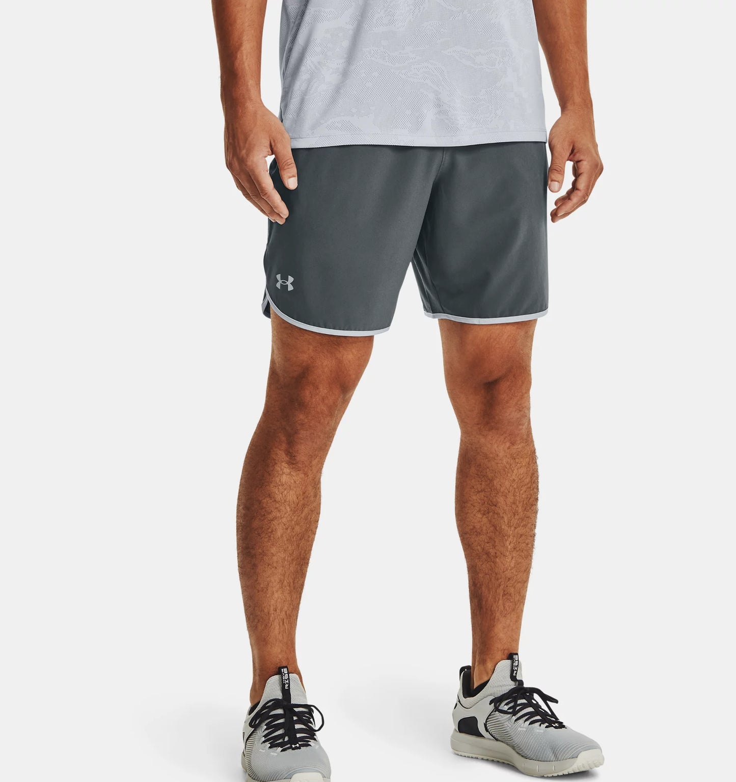 UAA-R7 (Mens woven train shorts pitch gray/mod gray) 52292608 UNDER ARMOUR