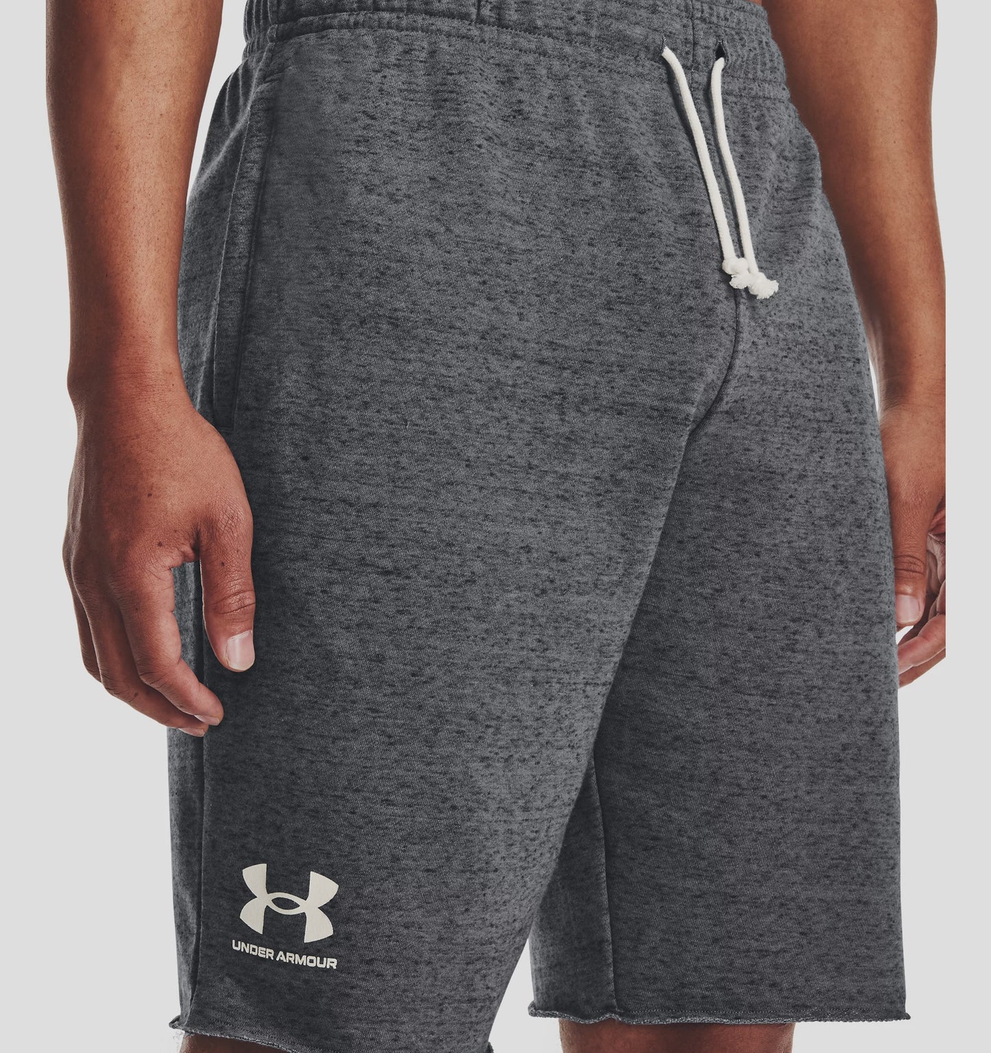 UAA-A7 (Mens rival terry short pitch gray/full heather/white) 42292608 UNDER ARMOUR