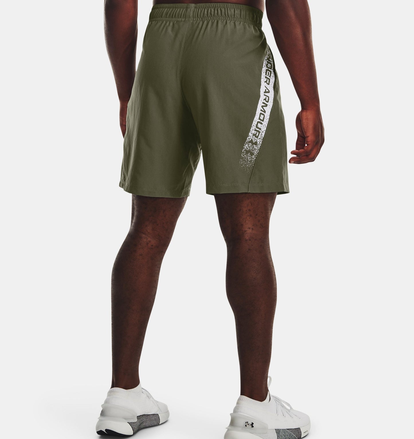 UAA-I11 (Under armour mens woven graphic shorts marine green/white) 122392173