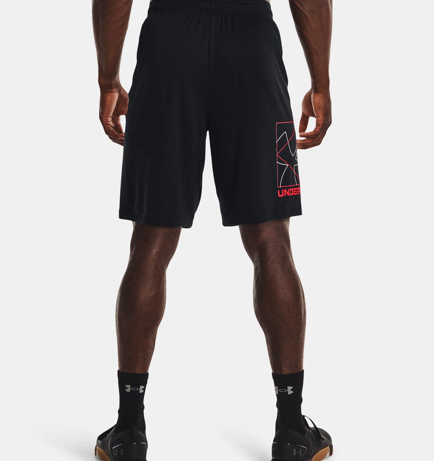 UAA-S7 (Mens tech boxed logo shorts black/beta/white) 62292173 UNDER ARMOUR