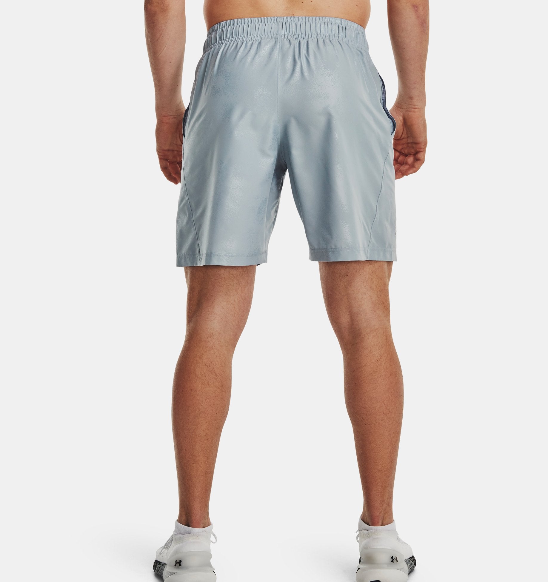 UAA-J9 (Under armour mens woven emboss shorts harbour blue/black) 32292608 UNDER ARMOUR