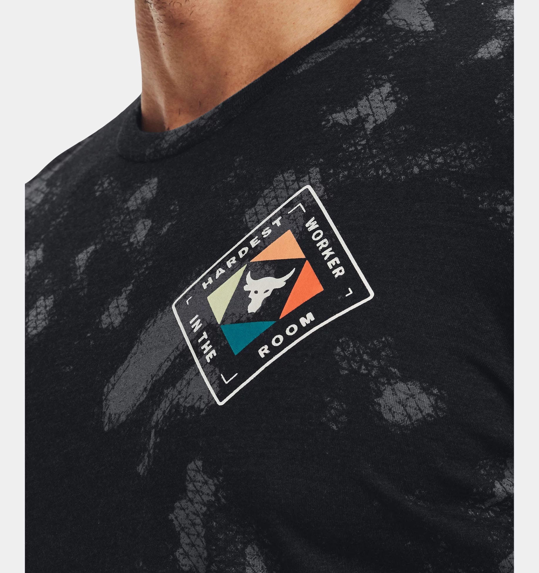 UAA-P9 (Under armour mens project rock HWIR printed short sleeve tee black/pitch gray) 32292608 UNDER ARMOUR