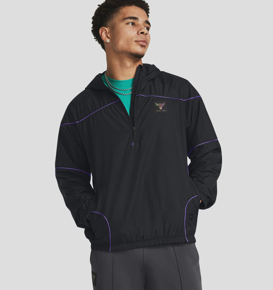 UAA-V10 (Under armour mens project rock anorak jacket black/marine/green) 923910000