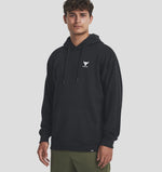 UAA-P10 (Under armour mens project rock heavy weight terry hoodie black/white) 82395652