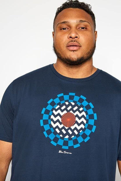 BSA-F (Op art tee dark navy) 112093041 - Otahuhu Shoes