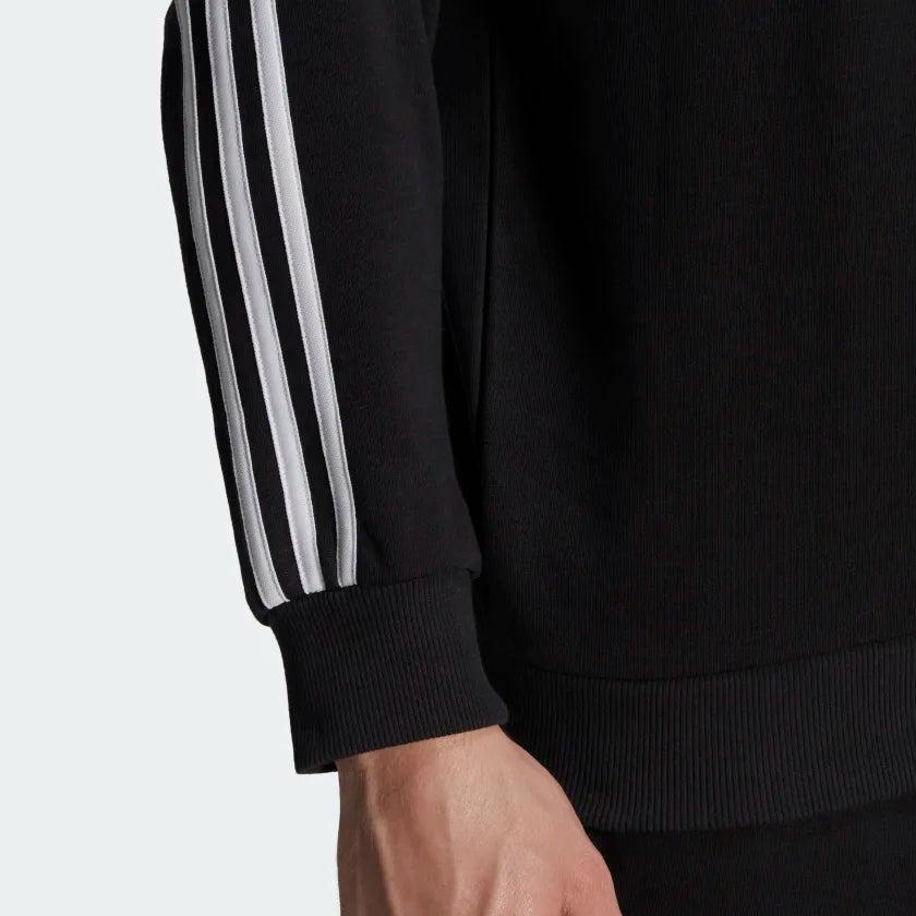 AA-L14 (Adidas essentials french terry 3-stripes sweatshirt crew black/white) 52294095 ADIDAS