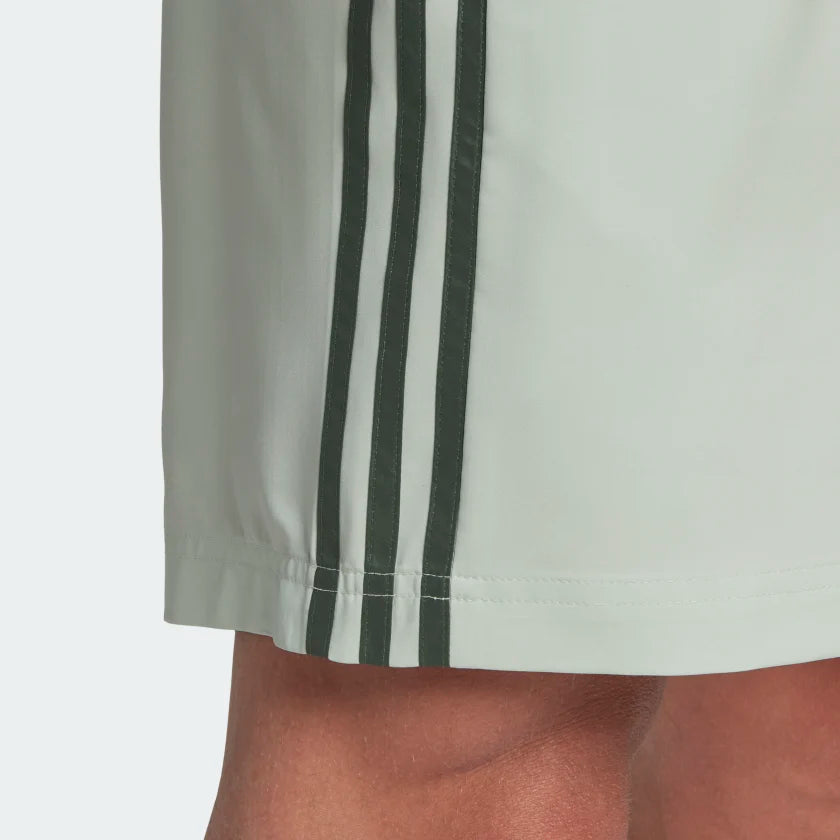 AA-U17 (AEROREADY ESSENTIALS CHELSEA 3-STRIPES SHORTS Linen Green / Green Oxide) 12392815 ADIDAS